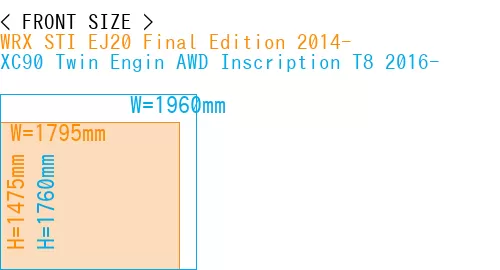 #WRX STI EJ20 Final Edition 2014- + XC90 Twin Engin AWD Inscription T8 2016-
